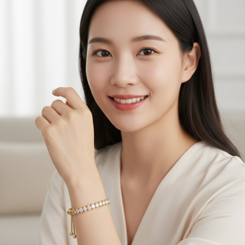 Golden Spark Adjustable Bracelet