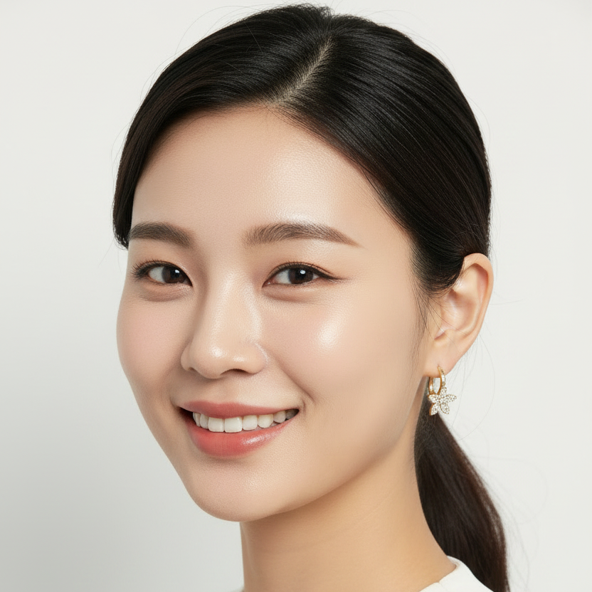 Golden Diamond Flower Hoops
