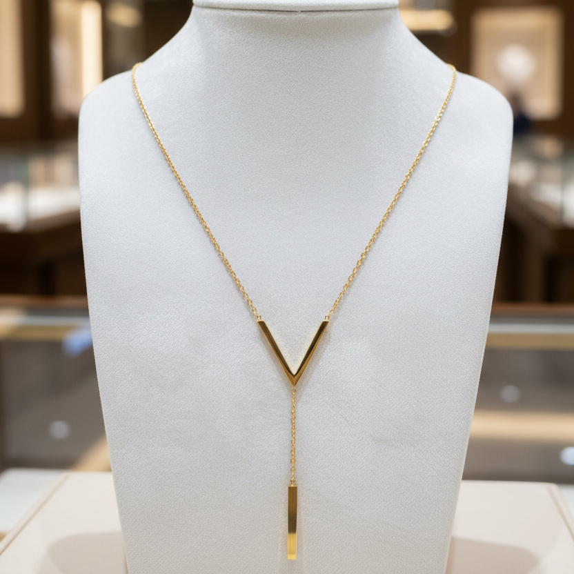 Gold V Luxe Pendant Chain