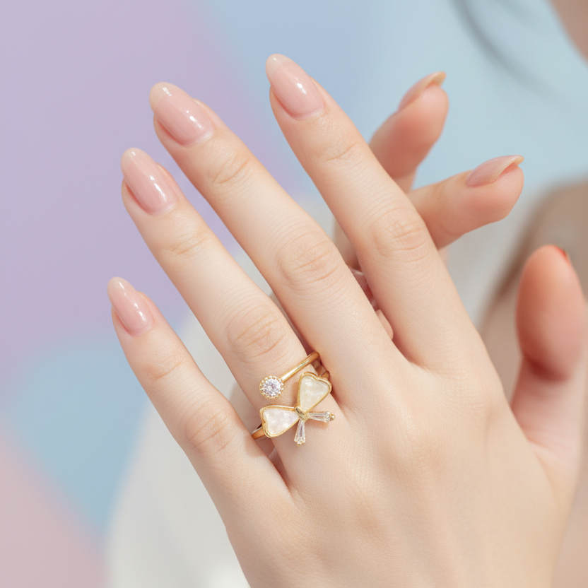 Golden Butterfly Flutter Ring