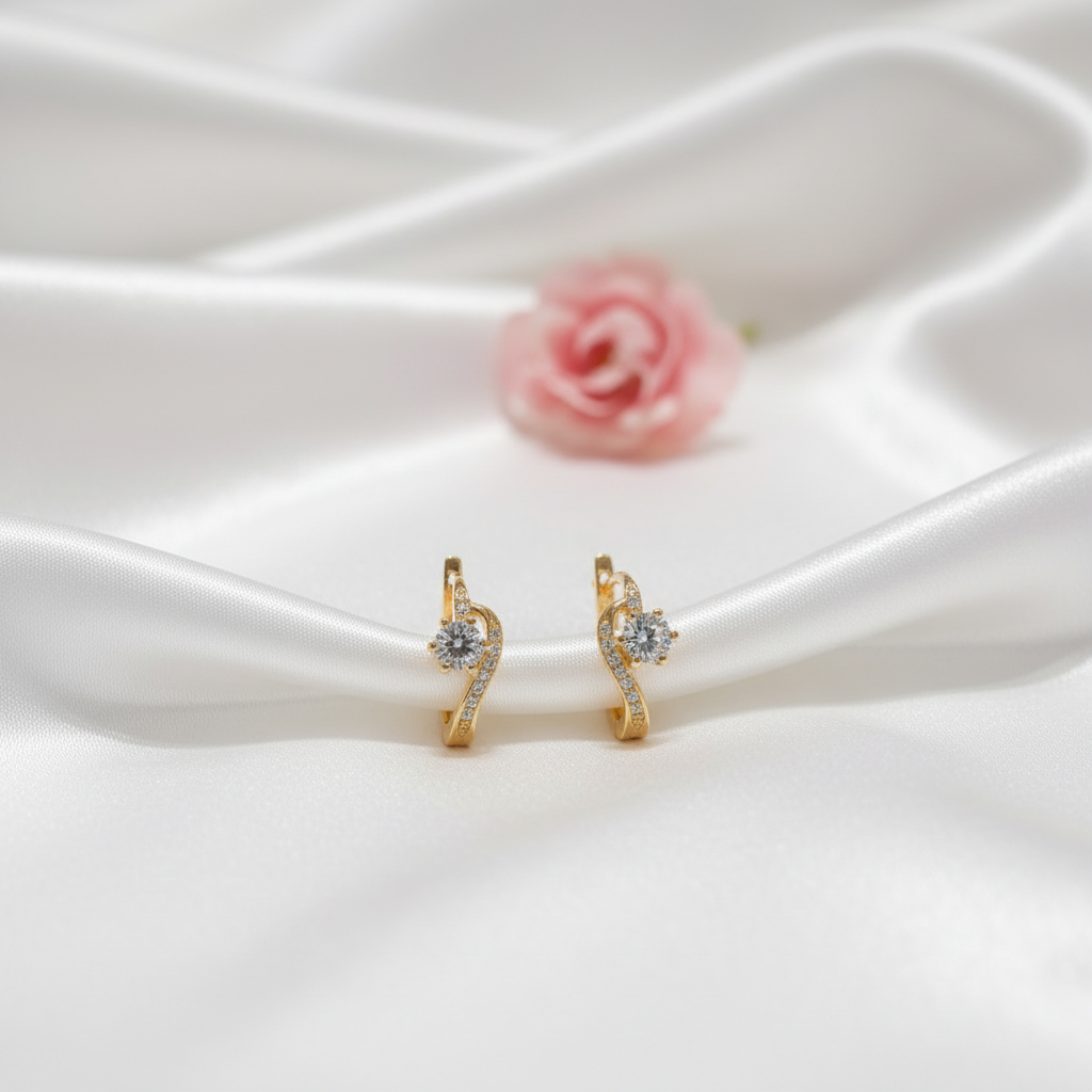 Gold Twinkle Loop Hoops