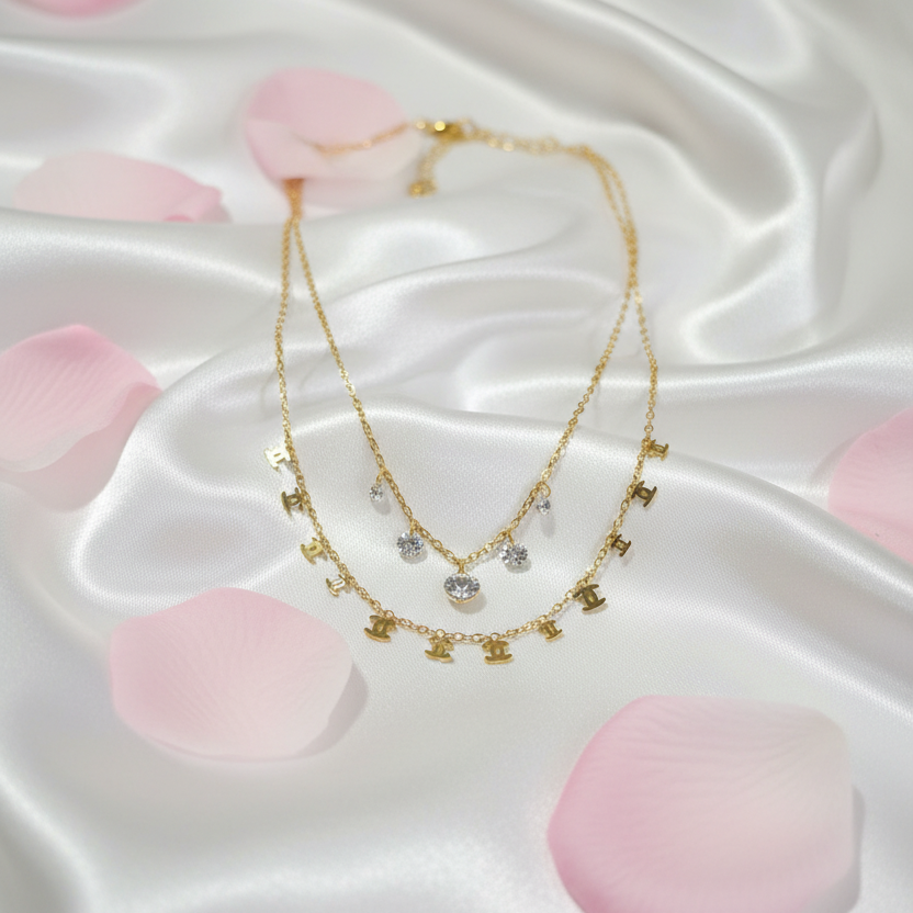 Gold and Diamond Layered Chain