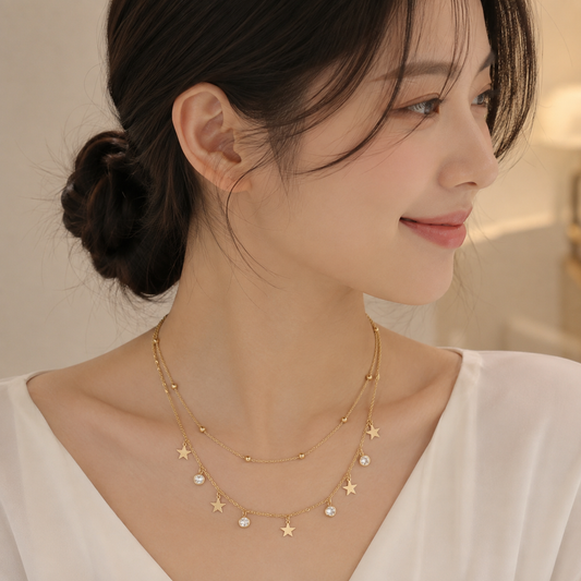 Golden Galaxy Layered Chain