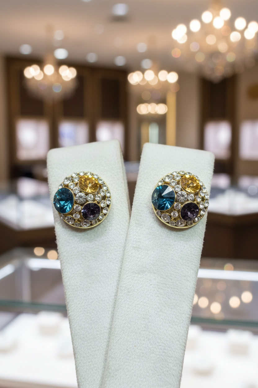 Round Multistone Studs