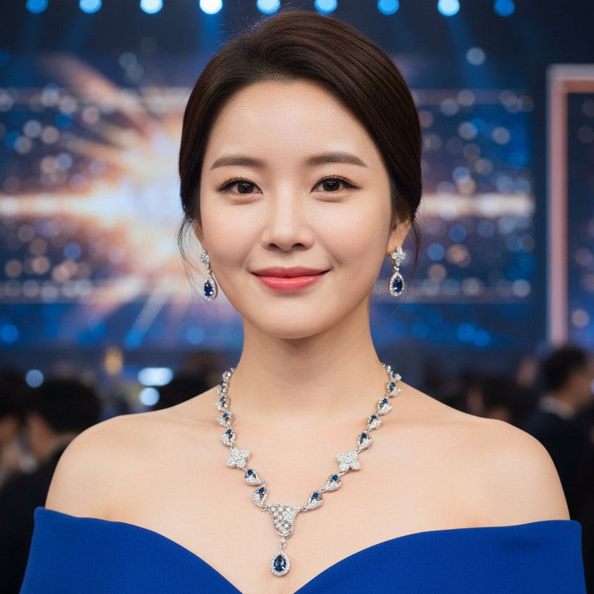 Royal Blue Aqua Cascade Set