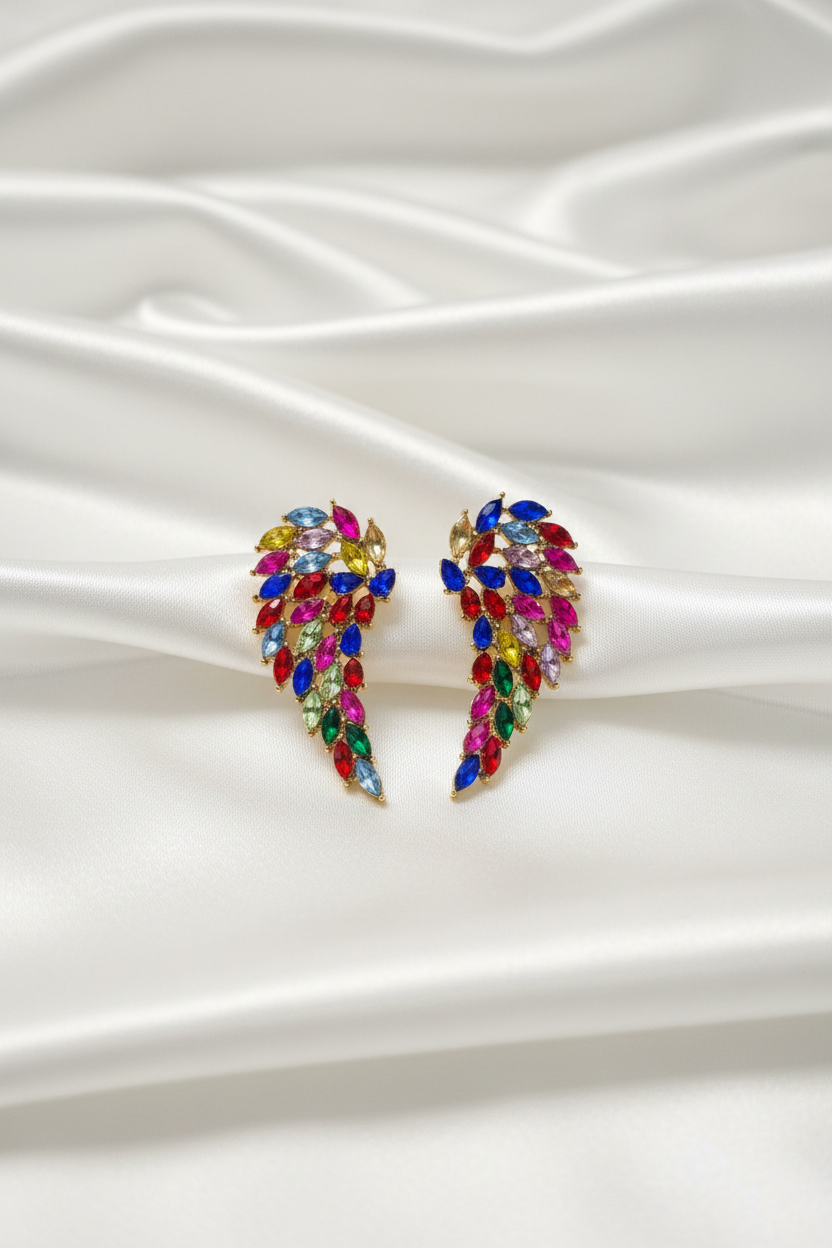Rainbow Angel Wings Earrings