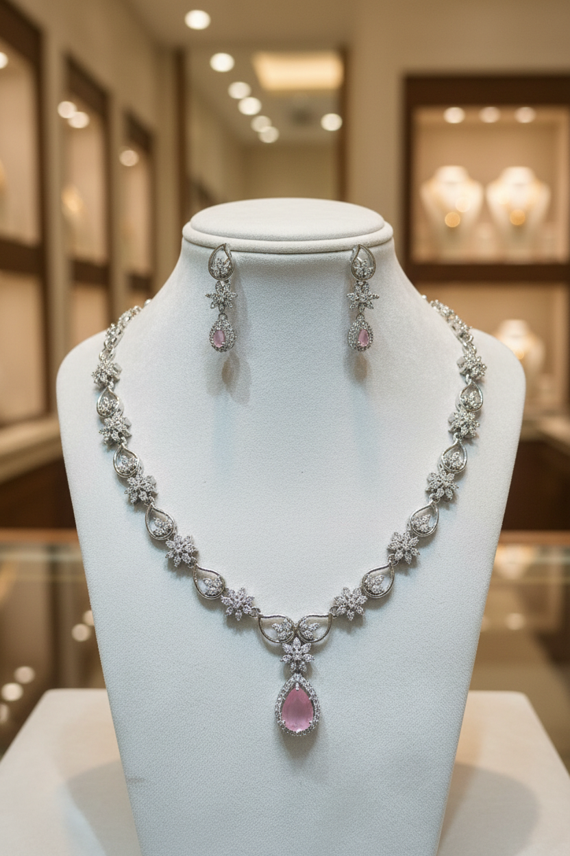 Pink Blossom Crystal Set
