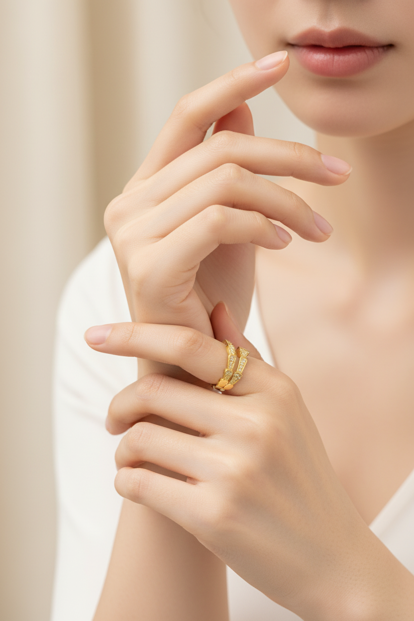 Golden Armour  Adjustable Ring