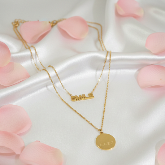 Gold Affirmation Layered Chain