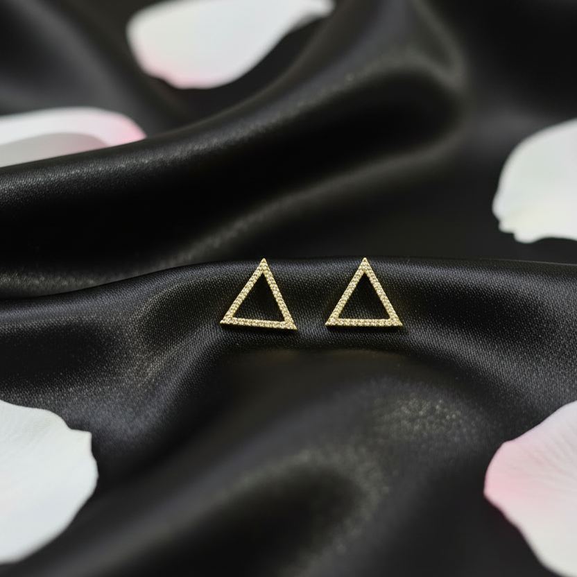 Diamond Triangle Studs