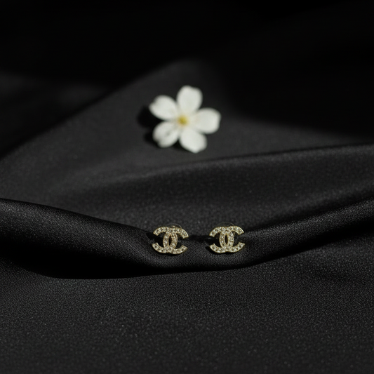 Gold Diamond Knot Studs